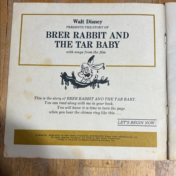 Disney Brer Rabbit Record and Book - Picture 7 of 8